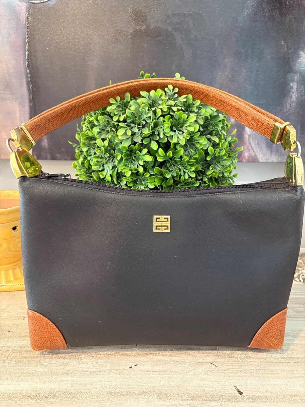 Givenchy Classic Black & Brown Two-Tone Shoulder Bag